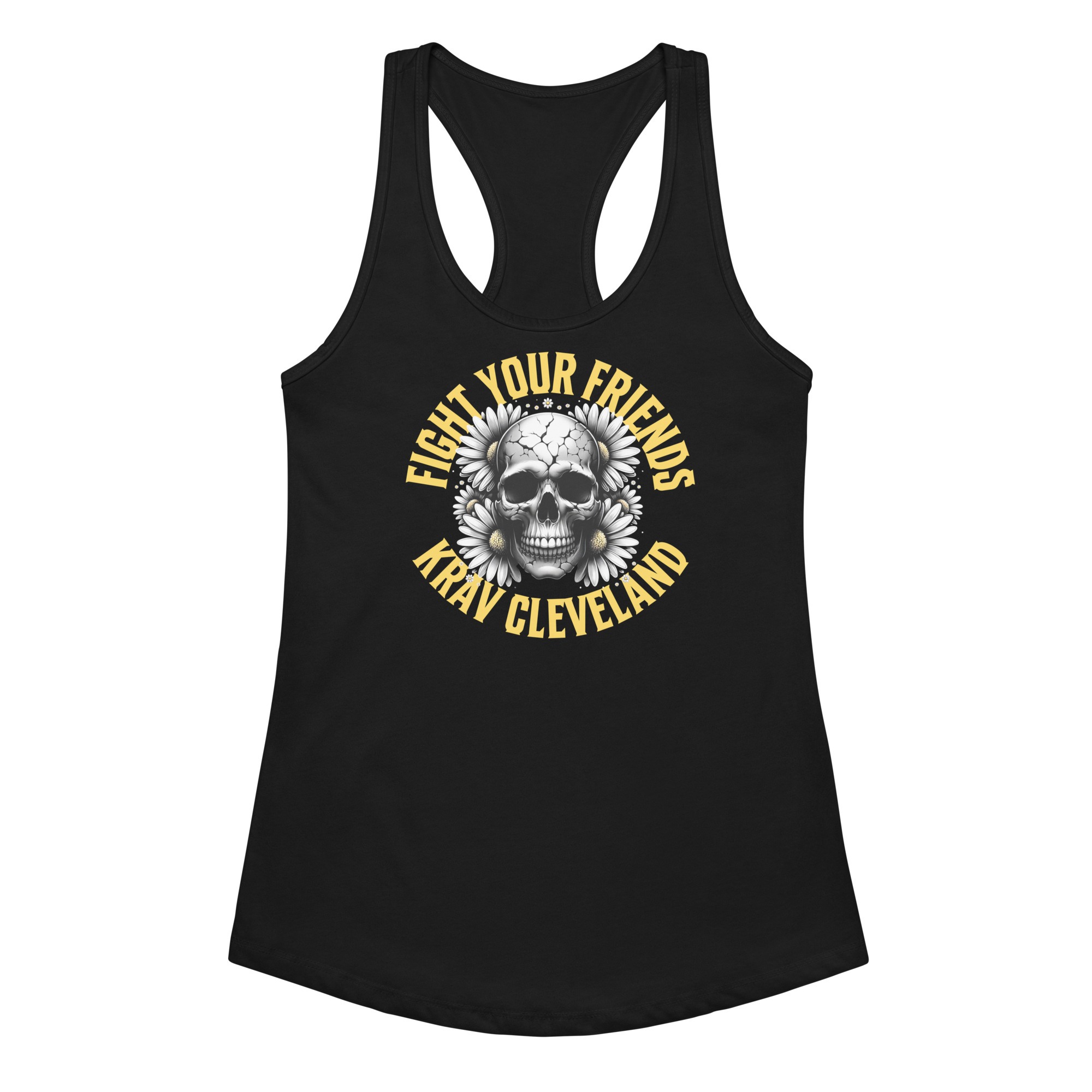 Fight Your Friends Women’s Fitted Racerback Tank - Image 2
