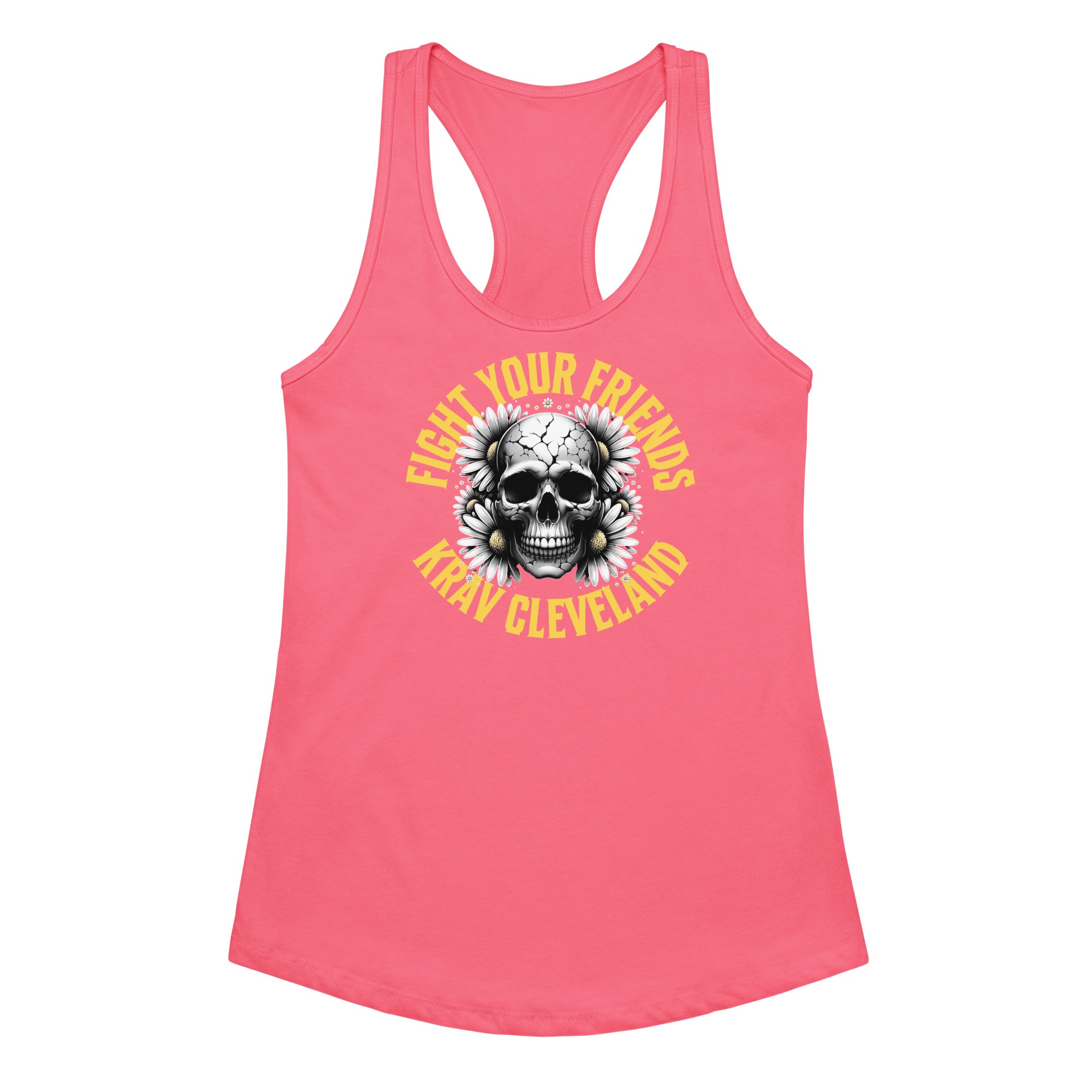Fight Your Friends Women’s Fitted Racerback Tank - Image 4