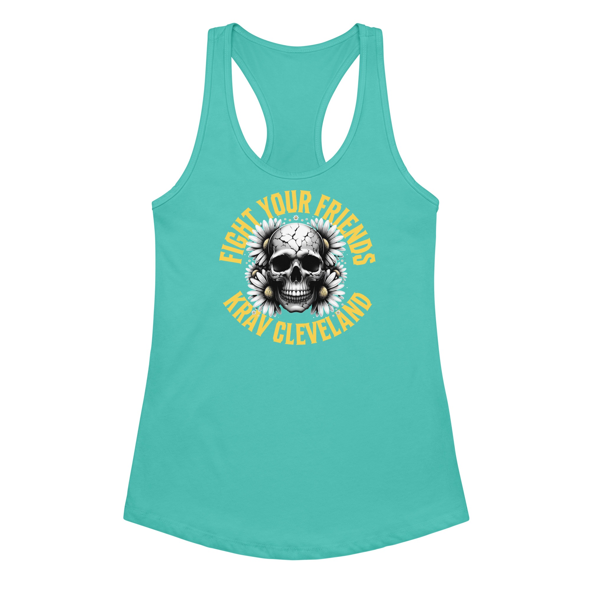 Fight Your Friends Women’s Fitted Racerback Tank - Image 8