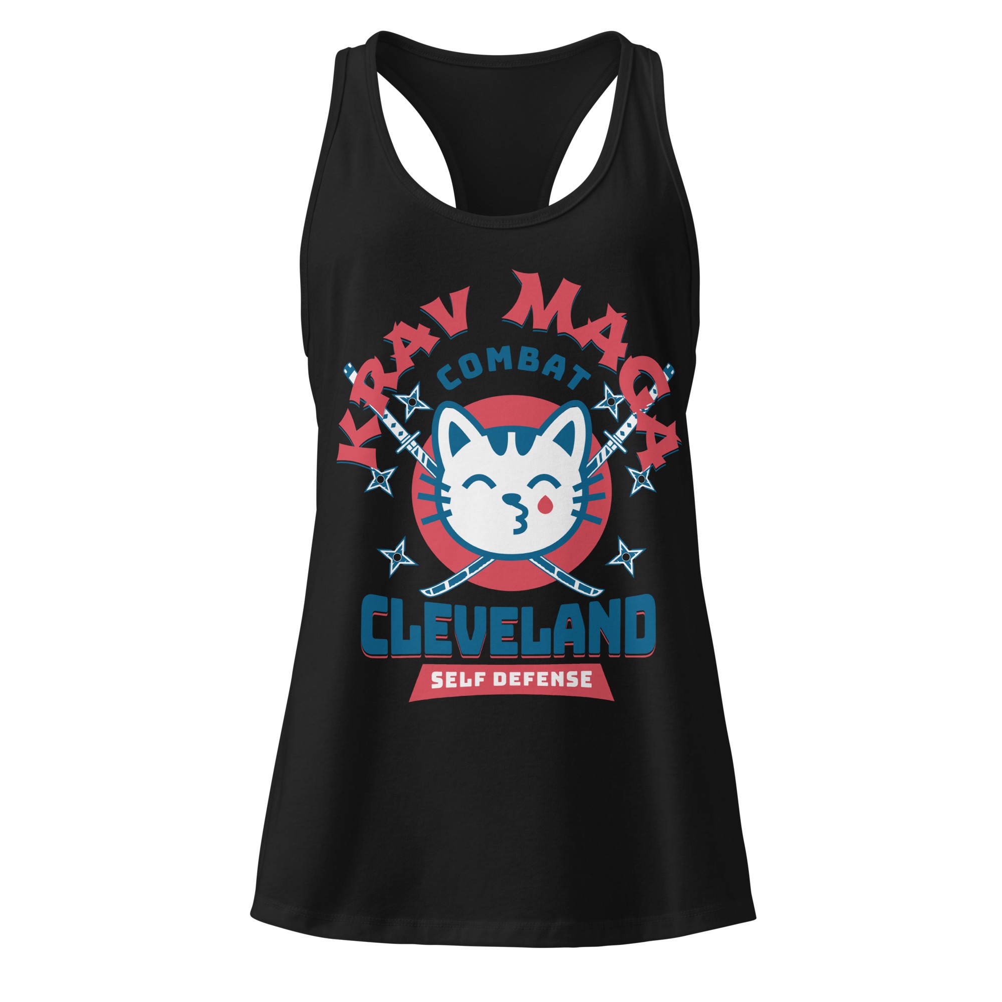 Krav Maga Combat Cat fitted racerback tank top - Image 11