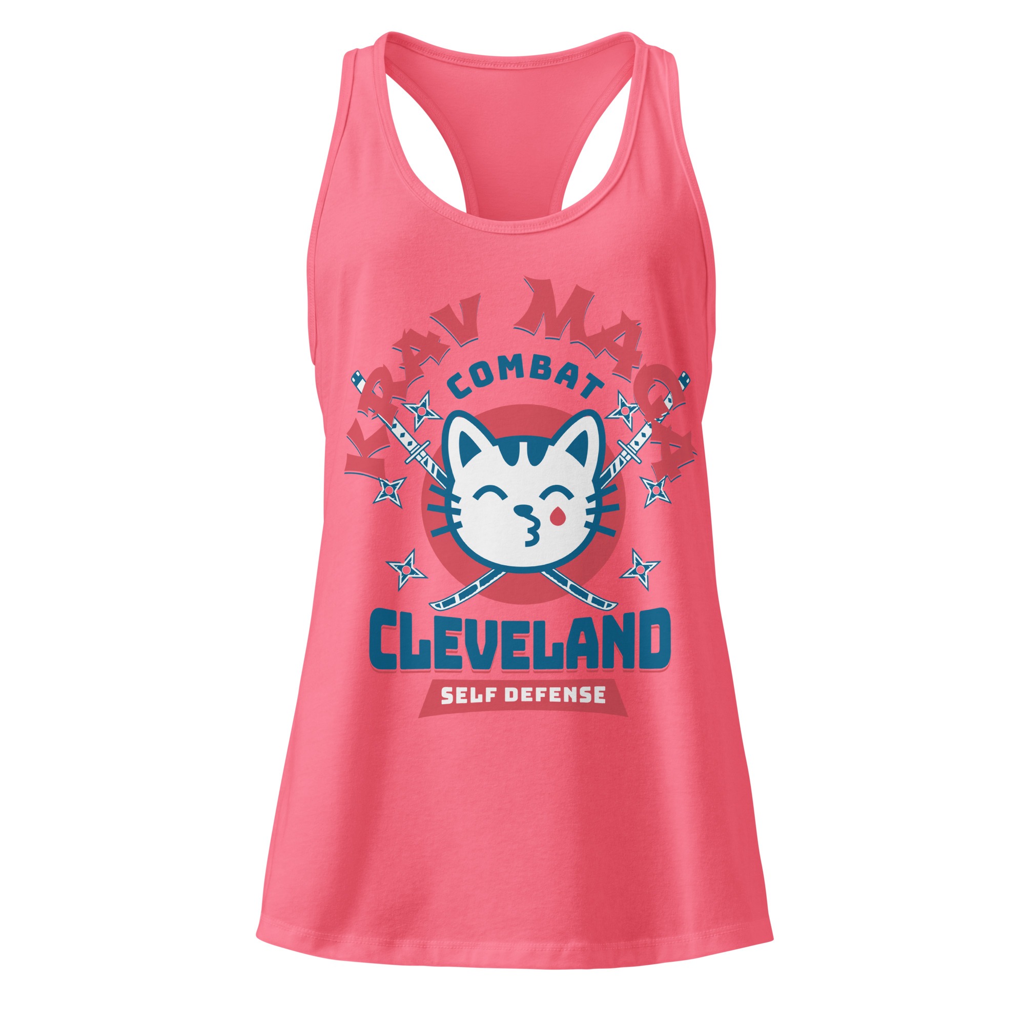 Krav Maga Combat Cat fitted racerback tank top - Image 12