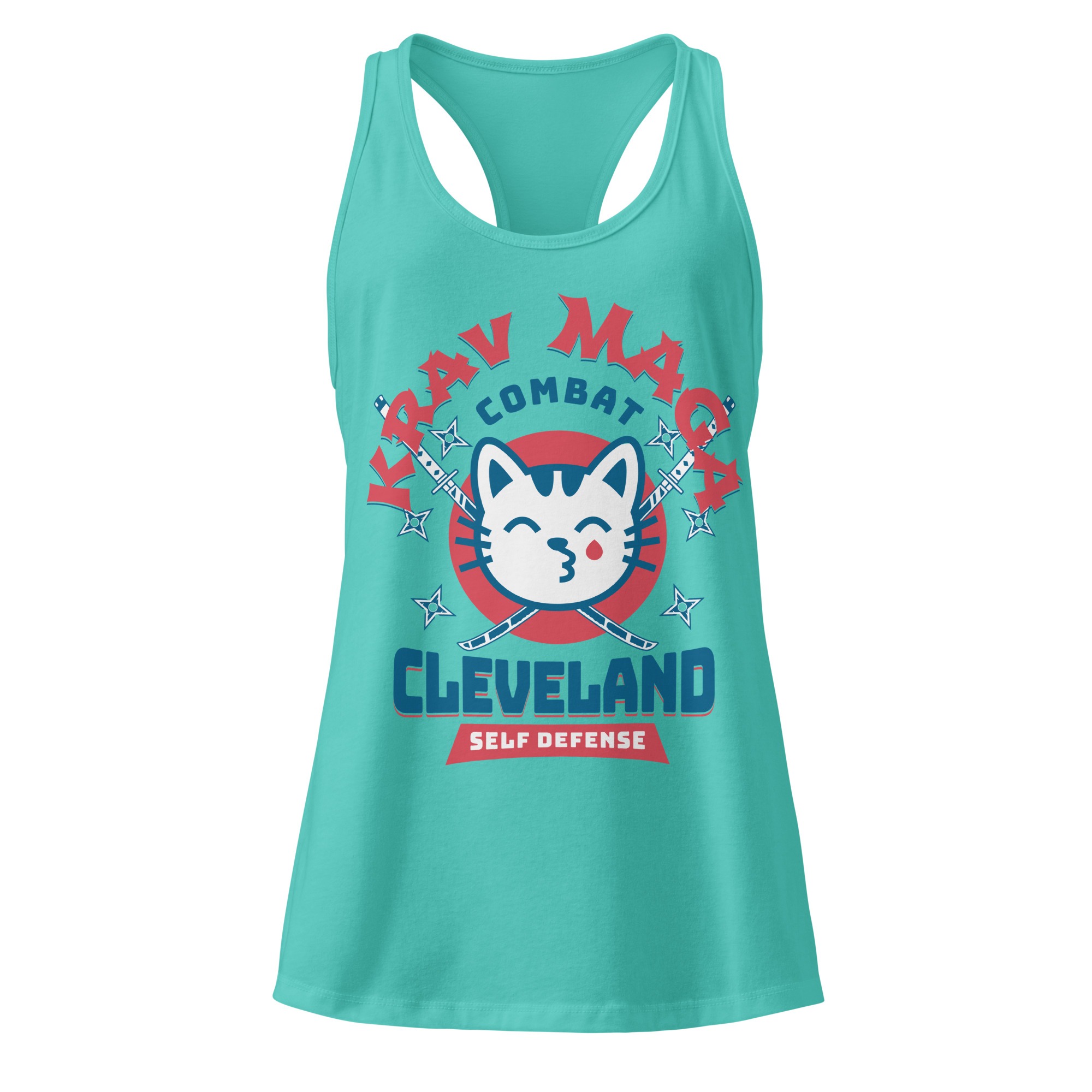 Krav Maga Combat Cat fitted racerback tank top - Image 14